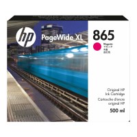 Cartouche encre PageWide XL Magenta HP N°865 500ml 3ED83A dans son emballage