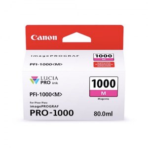 Cartouche Encre Magenta PFI-1000 M Canon 80 ml