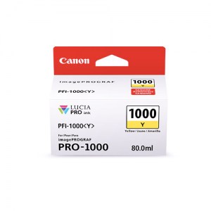 Cartouche Encre Jaune PFI-1000 Y Canon 80 ml