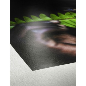 Détail de la texture du papier photo Hahnemühle Gamme Rag Pearl 44 pouces