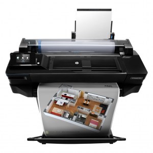 Vue de dessus HP Designjet T520 Traceur 24″