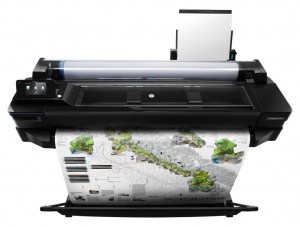 Vue de dessus HP Designjet T520 Traceur 36″
