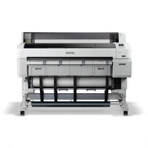 Traceur Epson SureColor SC-T7200D double rouleaux vue de face sur son stand