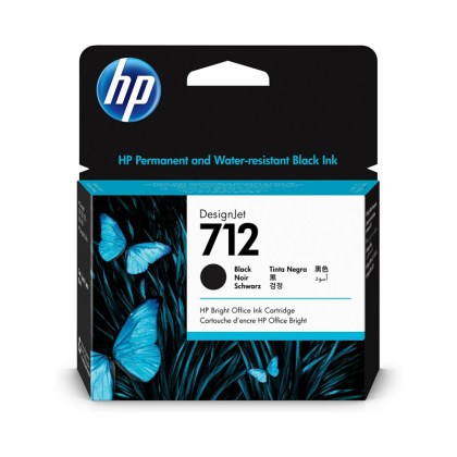 Cartouche encre Noire HP N°712 80ml 3ED71A dans son emballage