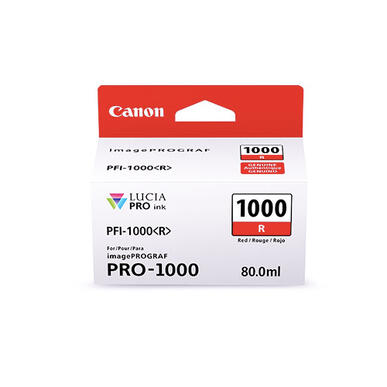 Cartouche Encre Rouge PFI-1000 R Canon 80 ml