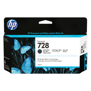 Cartouche Encre Noire Mate HP N°728 130ml 3WX25A