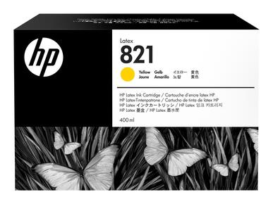 Cartouche encre Latex Jaune HP 821 - 400 ml G0Y88A
