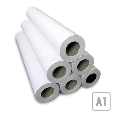 Six rouleaux de papier blanc 90g A1