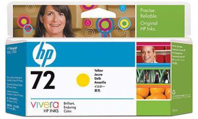 C9373A ENCRE JAUNE HP N°72 130ml