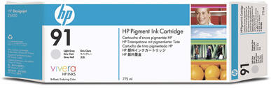 C9466A ENCRE GRIS CLAIR HP N°91 775ml