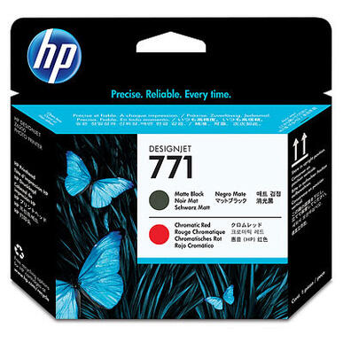 CE017A Tête Noire Mate & Rouge Chromatique HP N°771
